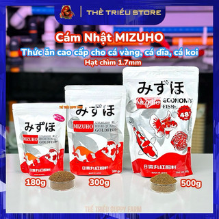 Cám nhật Mizuho Gold Fish túi 180g-300g & Economy túi 500g. Thức ăn cao cấp cho cá vàng, cá dĩa, cá koi