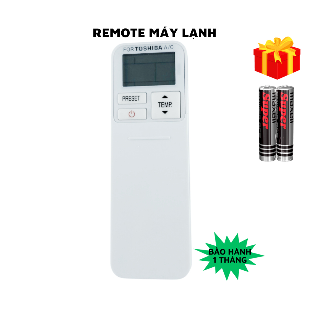 Điều khiển điều hòa TOSHIBA Mã 03 dòng RAS-XXX KCV-V, remote máy lạnh TOSHIBA Tặng kèm pin - GDCT