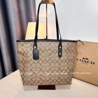 Túi tote công sở coach có khóa kéo miệng size 45cmx 27cm x18cm hàng xuất khẩu đủ màu