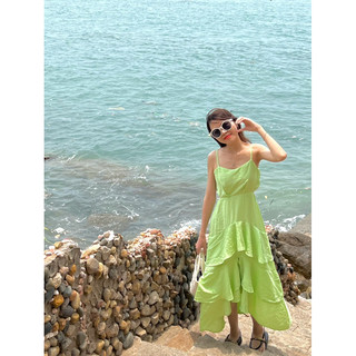 Đầm 2s tầng khoét eo