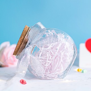 Lọ ước / hũ / chai thủy tinh dáng tròn vát cạnh đựng sao giấy, hạc giấy, đá phong thủy...