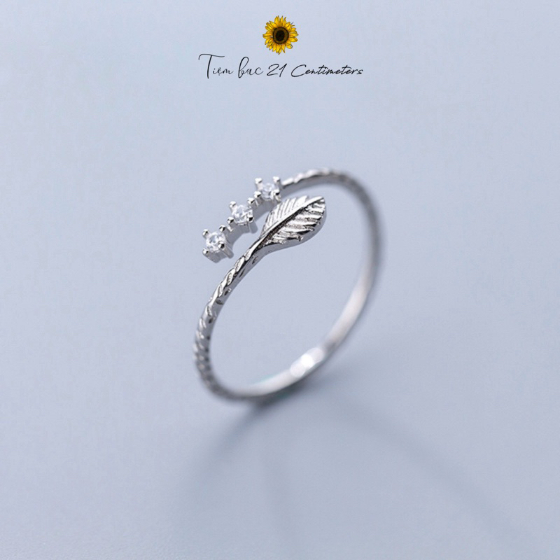 Nhẫn bạc The Leaf Nhẫn bạc Tiệm bạc 21Centimeters