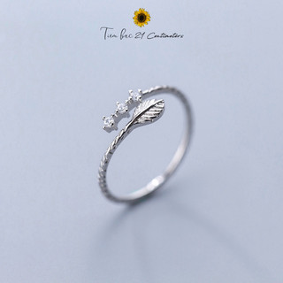 Nhẫn bạc The Leaf Nhẫn bạc Tiệm bạc 21Centimeters