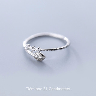 Nhẫn bạc The Leaf Nhẫn bạc Tiệm bạc 21Centimeters