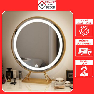 Gương đèn led để bàn trang điểm , Gương bàn phấn chân thẳng sang xịn