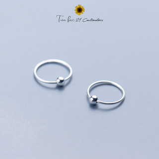 Khuyên tai bạc tròn bi Bông tai bạc Tiệm bạc 21 Centimeters