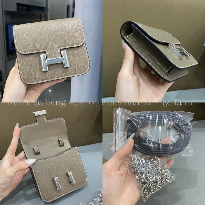 Túi Mini Bag 🔥LOẠI 1🔥Khoá Chữ H Da Trơn Bản 2 Dây Đeo Dày Dặn