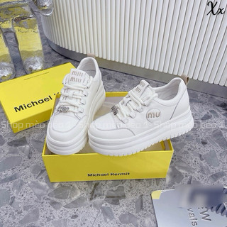 Giày thể thao miu tag chữ đá đế cao fullbox hàng quảng châu cao cấp