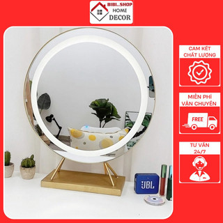 Gương đèn led để bàn trang điểm , Gương makeup có đèn led cảm ứng để bàn siêu sang