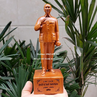 Tượng bác hồ cao 20cm gỗ hương