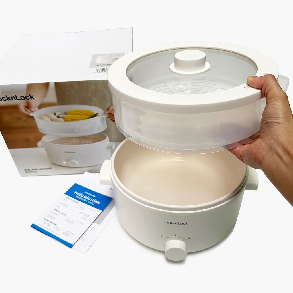 Nồi Điện Đa Năng Lock&Lock Bianco Electric Multipot EJP134IVY | EJP124IVY - Hàng chính hãng