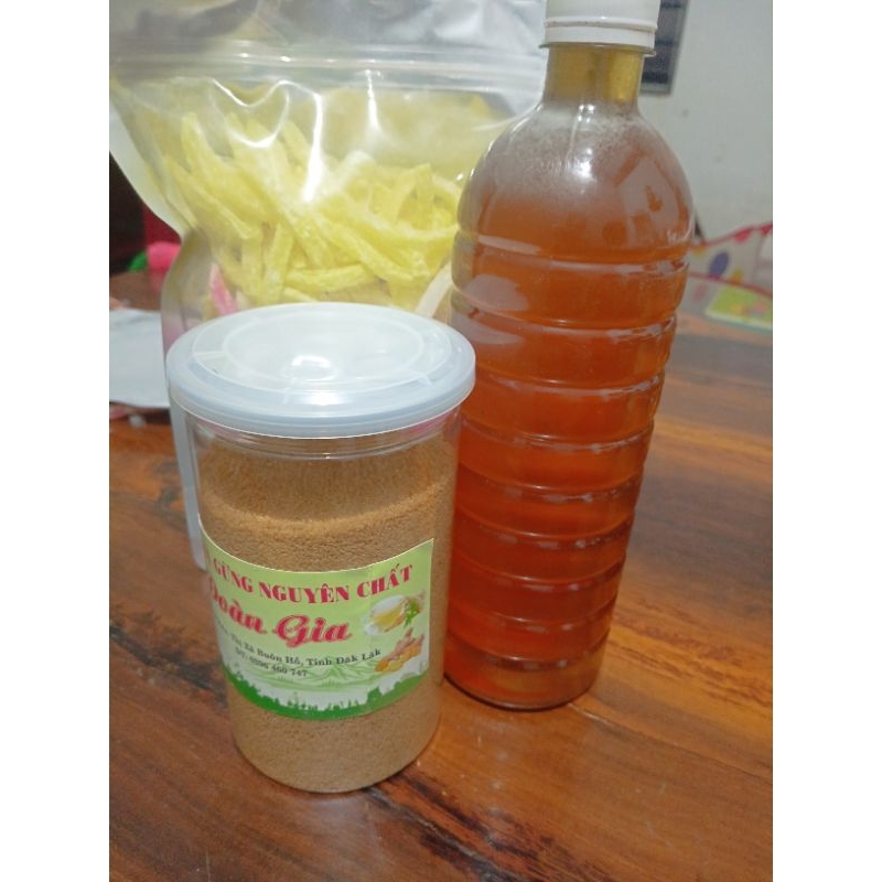 Trà Gừng hòa tan đường phèn nhà làm 500gr, trà gừng