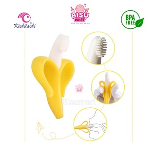Ngậm nướu, bàn chải đánh răng cho bé hình trái chuối Kichi