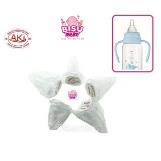 Combo 5 cái núm vú cổ hẹp silicon siêu mềm aki size s, m, l, y