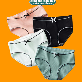 COMBO 3,5,10 Quần Lót Nữ cotton gân tăm viền đen sexy gợi cảm siêu mềm mịn thoáng mát mã QLGT01