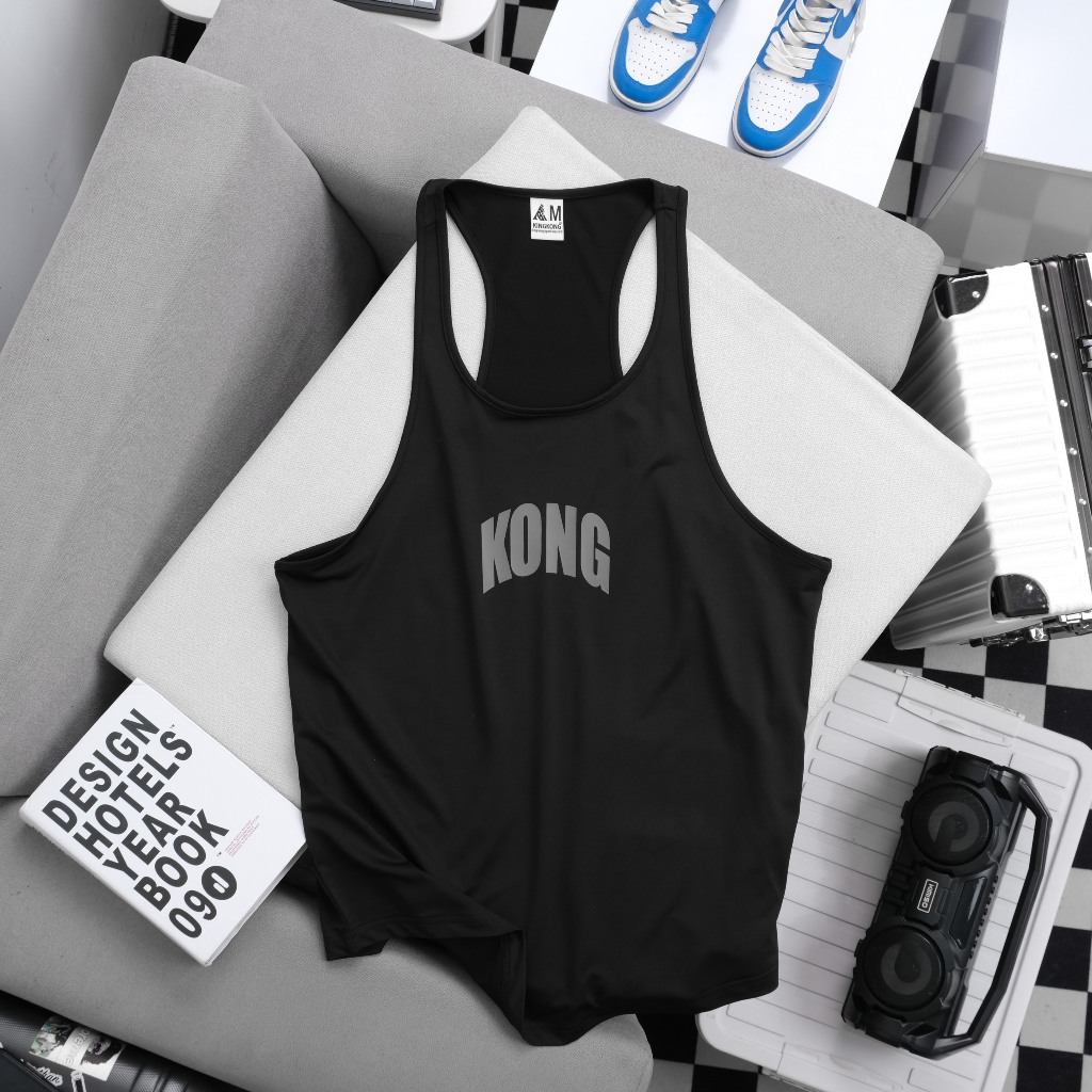 Áo Ba Lỗ Tanktop Thể Thao Gym In Chữ KONG - Local Brand TB KINGKONG SPORT WEAR