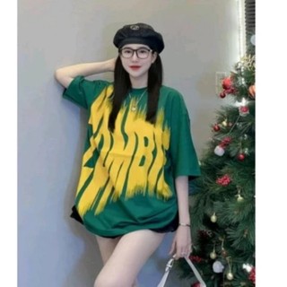 Áo thun nữ tay lỡ form rộng chất cotton su in chữ ZOMBI phong cách Hàn Quốc THUUNISEX M1143