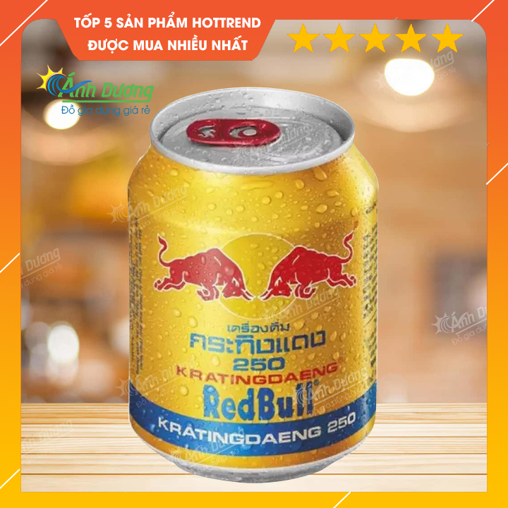 Nước tăng lực bò húc Redbull - Bò húc 250ml Thái Lan chính hãng