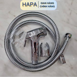 Bộ vòi xịt vệ sinh cầm tay vòi xịt toilet, vật liệu nhựa, đồng mạ crom bồn cầu hàn quốc cao cấp chính hãng hado