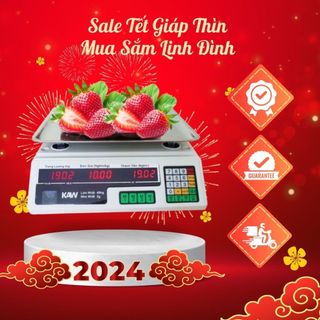 Cân điện tử tính tiền 40kg kaw bản tiếng việt, cân điện tử chống nước cân điện tử tính tiền 2 mặt giá rẻ