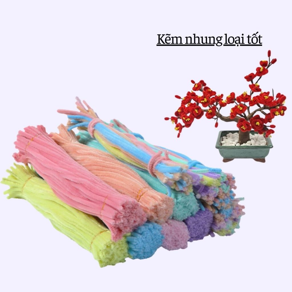 Set 200 Cành Kẽm Nhung Loại 1 Làm Hoa Làm Nụ Tầm Xuân Trang Trí Làm Đồ Hanmade Nhiều Màu Dễ Lựa Chọn Mimo