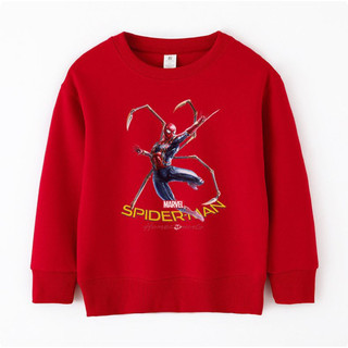 Áo nỉ thun cotton dài tay hình Spiderman cho bé
