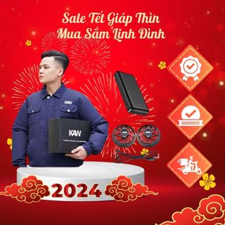 Áo điều hòa chính hãng Nhật Bản KAW pin 12 tiếng công suất quạt 12V cực khỏe chống nóng, an toàn