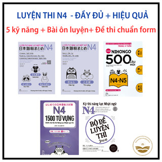 Sách - Luyện thi Năng lực Nhật ngữ N4 Trọn bộ cuốn sách luyện thi JLPT N4 hiệu quả