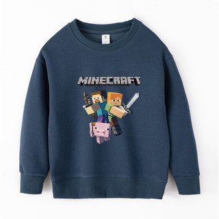 Áo nỉ thun cotton dài tay Minecraft cho bé
