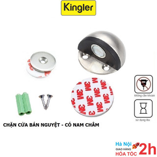 Chặn cửa inox - kingler, bán nguyệt có nam châm, an toàn, siêu chắc chắn, có nhiều màu lựa chọn, 1200