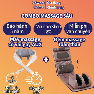 Đệm massage, nệm massage toàn thân giảm đau hiệu quả,ghế massage toàn thân tích hợp gối thảo mộc và mát xa chân thư giãn