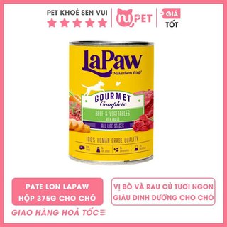 Pate Lapaw lon 375g dành cho chó mọi lứa tuổi