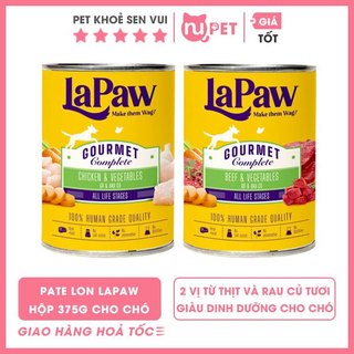 Pate Lapaw lon 375g dành cho chó mọi lứa tuổi