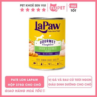 Pate Lapaw lon 375g dành cho chó mọi lứa tuổi