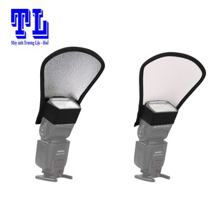 Tản sáng tay gấu 2 mặt trắng,  tráng bạc cho đèn Flash