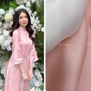 Lụa may áo dài satin màu hồng phấn Nhaxasilk - ST06 KR