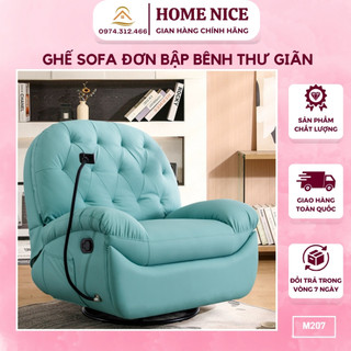 Ghế sofa đơn bập bênh, ghế sofa thư giãn, ghế sofa đọc sách, ghế ban công sang trọng hiện đại hàng nhập khẩu m207