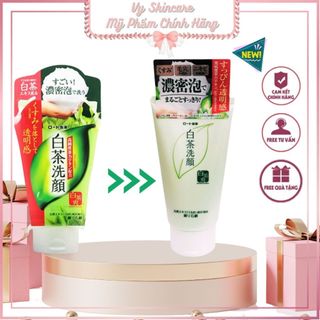 Sữa rửa mặt trà xanh Rohto Shirochasou Nhật Bản 120g cho da dầu mụn