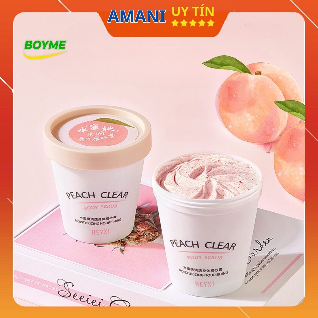 Tẩy Da Chết Body HEYXI 200g, Tẩy Da Chết Toàn Thân Làm Sạch Sâu, Giữ Ẩm, Cho Làn Da Sáng, Mịn, Trắng Hồng Tự Nhiên