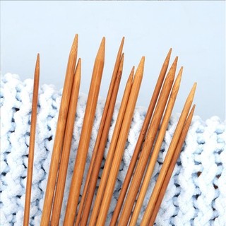 Que / Kim đan len 2 đầu bằng tre dễ dùng trong đan khăn ,áo dài 25 cm