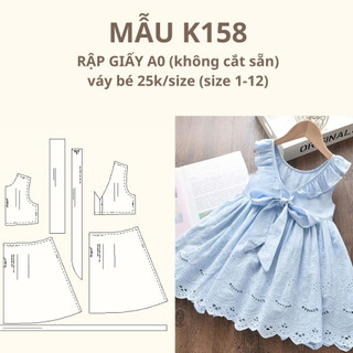 Rập giấy a0 váy bé k158
