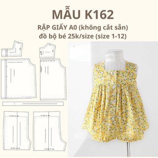Rập giấy a0 đồ bộ bé k162