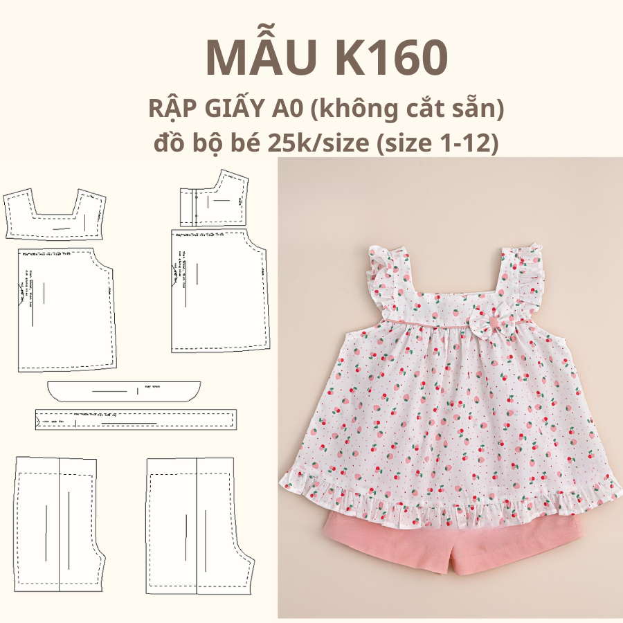 RẬP GIẤY A0 ĐỒ BỘ BÉ K160
