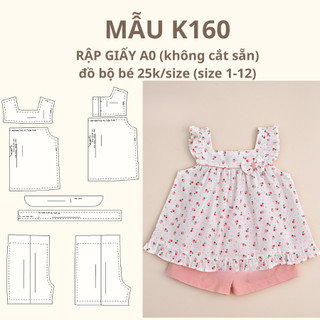 Rập giấy a0 đồ bộ bé k160