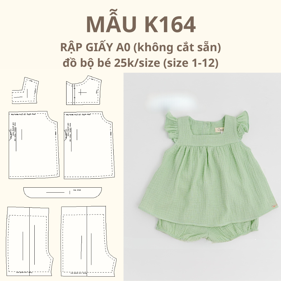 RẬP GIẤY A0 ĐỒ BỘ BÉ K164