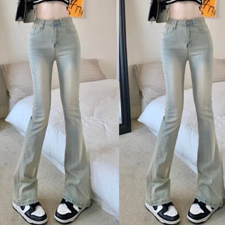 Quần bò nữ ống loe , quần jeans nữ ống loe màu xanh bạc siu hot tl43