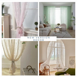 (DÁN TƯỜNG-LUỒN DÂY) Rèm Cửa Sổ Dễ Thương, Rèm Voan Ren Trắng Trang Trí Tiệc, Studio