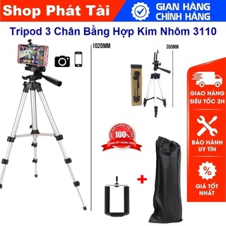 Gậy 3 chân Tripod 3110 105cm chuyên chụp hình live stream, Tiktok - Tặng kèm remote chụp ảnh chuyên dụng
