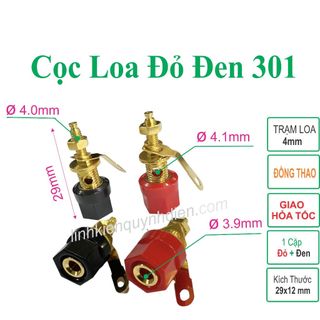 Cọc Loa Đỏ Đen trạm loa 301 Combo 5 Cặp - linh kiện điện tử QUỲNH DIỄN