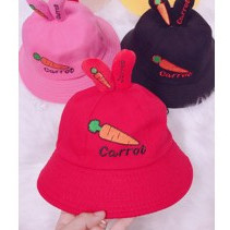 Nón bucket do nón tai bèo dành cho bé trai bé gái hình cà rốt đáng yêu